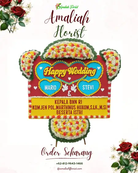 Papan Bunga Pernikahan Gedung Dalem